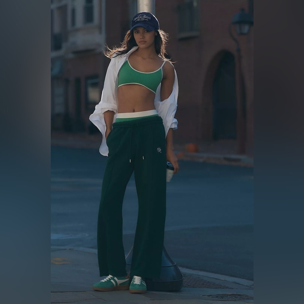 NWT! Anthropologie Holly Green 4th & Reckless Forrest Wide-Leg Sweatpants 🎾